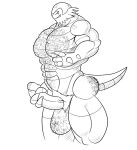  anthro body_hair butt_hair chesnaught erection generation_6_pokemon genitals male masturbation muscular muscular_male nintendo nipple_fetish nipple_play pecs penis pokemon pokemon_(species) smutty-smeargle solo video_games 