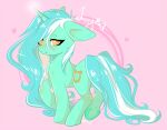  &lt;3 &lt;3_eyes 2020 absurd_res amywhandicy chest_tuft cutie_mark digital_media_(artwork) equid equine eyebrows eyelashes female feral floppy_ears friendship_is_magic fur green_body green_fur green_hair green_tail hair hasbro hi_res hooves horn long_hair looking_back lyra_heartstrings_(mlp) mammal multicolored_hair my_little_pony pink_background simple_background smile solo tuft two_tone_hair two_tone_tail unicorn white_hair white_tail yellow_eyes 