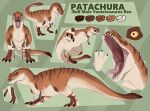  abstract_background animal_genitalia dinosaur feral front_view genital_slit genitals glistening glistening_eyes hi_res imperatorcaesar king_kong_(2005) male male_feral model_sheet open_mouth orange_body orange_scales pink_tongue prehistoric_species reptile saurischian scales scalie side_view solo striped_back striped_neck theropod tongue tongue_out vastatosaurus_rex white_body white_scales yellow_eyes 