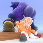 3d_(artwork) absurd_res anal anal_penetration animal_humanoid anthro balls big_balls big_butt big_penis big_the_cat bodily_fluids buckle butt canid canine canis classic_sonic_(universe) classic_tails clothing cum cum_in_ass cum_inside digital_media_(artwork) domestic_cat english_text erection feet felid feline felis footwear fox fur genital_fluids genitals gloves group group_sex hair handwear hi_res huge_balls huge_butt huge_penis humanoid humanoid_genitalia humanoid_penis hyper hyper_balls hyper_genitalia hyper_penis kawa_the_asparagus looking_at_viewer looking_back male male/male male_penetrated male_penetrating male_penetrating_male mammal mammal_humanoid miles_prower nude open_mouth overweight penetration penile penis purple_body purple_fur red_fox sega sex shoes simple_background sonic_the_hedgehog_(series) tail text thick_thighs threesome trio true_fox white_body white_fur wide_hips