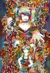  colorful deepwood1988 eyepatch fangs highres multiple_girls original twintails 