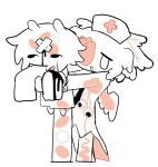  2others black_blood blood bomal1215 brain colored_skin cowboy_shot crossed_bandaids eyeball hat head_wings heart_(organ) longcat_(meme) meme multiple_others nurse_cap open_mouth original simple_background smile veins white_background white_eyes white_skin wings 