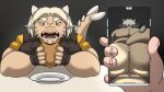 anal animated ankylosaurian ankylosaurid ankylosaurus anon anthro big_penis brown_clothing brown_jacket brown_topwear burger buster_(iwhtg) cavemanon_studios clothing clubbed_tail dinosaur duo eating eating_food electronics facial_spikes first_person_view food front_view genitals head_spikes hi_res holding_object holding_phone human humanoid_genitalia humanoid_penis i_wani_hug_that_gator jacket looking_at_object looking_at_phone male male/male mammal open_mouth ornithischian penis phone prehistoric_species rear_view reptile scalie shirt spikes spikes_(anatomy) tail tan_body thyreophoran topwear weapon_tail white_body witdrawsloods yellow_clothing yellow_shirt yellow_topwear