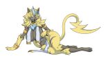  2026 accessory anthro aurora_(nbanoob) biped breasts claws digital_drawing_(artwork) digital_media_(artwork) feet female fingers flower flower_in_hair front_view fur generation_7_pokemon hair hair_accessory hi_res legendary_pokemon looking_at_viewer nintendo nude nude_anthro nude_female nulia plant pokemon pokemon_(species) simple_background smile solo tail teeth toes tongue zeraora 
