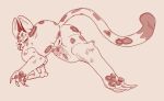 3_toes action_pose actionbastardvirginblstr all_fours anthro anus big_butt big_ears butt clawroline claws cross-hatching dipstick_tail eyelashes feet felid female female_anthro finger_claws fur genitals half-closed_eyes hatching_(art) kirby_(series) leopard long_claws looking_at_viewer looking_back looking_back_at_viewer low-angle_view mammal markings monochrome monotone_background narrowed_eyes nintendo pantherine pawpads paws pose rear_view shaded simple_background sketch solo spots spotted_body spotted_fur spotted_markings spotted_tail tail tail_markings thick_thighs toe_claws toes vulva