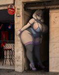 anthro big_breasts boss_monster_(undertale) bovid breasts caprine clothed clothing digital_media_(artwork) eyelashes female footwear fur goat hi_res high_heels horn huge_breasts larger_female legwear mammal mature_female prostitution sharalythesheep shoes size_difference solo stockings thick_thighs toriel toriel_(deltarune) undertale undertale_(series) underwear white_body white_fur wide_hips