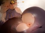 2026 3gs anthro anus big_anus big_butt biped blush butt butt_focus camel_toe clothed clothed_anthro clothed_female clothing digital_drawing_(artwork) digital_media_(artwork) female fur gameoverse genitals glitch_productions hair hi_res looking_at_viewer mammal rear_view scratch_(gameoverse) simple_background smile solo tail teeth thick_thighs vulva wide_hips