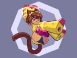animal_humanoid armor bdsm blush bodily_fluids bondage bound cat_humanoid clothing eyewear felid felid_humanoid feline feline_humanoid female gameoverse glitch_productions goggles humanoid kit_bodega legwear looking_at_viewer mammal mammal_humanoid ninebuttom panties raised_leg solo stockings tears torn_clothing underwear
