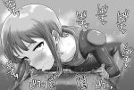  1boy 1girl absurdres blush bodysuit clothed_female_nude_male clothed_sex commentary_request cowgirl_position erection flat_chest greyscale gundam gundam_zz hetero highres kaiman_garupan looking_at_viewer mecha_pilot_suit monochrome motion_lines neo_zeon nipple_stimulation nipple_tweak normal_suit_(gundam) nude penis pov puru_two sex short_hair sidelocks solo_focus steaming_body straddling sucking_male_nipple sunken_cheeks sweat torn_bodysuit torn_clothes translation_request vaginal 