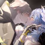  2boys bbtskazedaaaaa blush caelus_(honkai:_star_rail) closed_eyes coat commentary corrupted_twitter_file crying crying_with_eyes_open dutch_angle fingerless_gloves gloves grey_coat grey_hair halo hand_on_another's_face head_wings highres honkai:_star_rail honkai_(series) hood hood_down hooded_coat kiss looking_at_another male_focus medium_hair multiple_boys parted_bangs streaming_tears sunday_(honkai:_star_rail) tears thorns topless_male trailblazer_(honkai:_star_rail) untranslatable_commentary upper_body white_hair wings yaoi yellow_eyes 