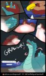 4_fingers anthro anthro_to_feral aquatic aquatic_dragon claws coalt comic confident dialogue digit_ring dorsal_frill dragon duo english_text extreme_size_difference female feral finger_ring fingers frill_(anatomy) fur furaffinity furaffinity_logo furred_dragon furred_scalie green_eyes head_crest head_frill hi_res holding_ring jewelry jewish_mythology lake larger_feral leviathan long_neck magic_ring male moon mythological_creature mythological_marine mythological_scalie mythology night on_nose open_mouth page_number patreon patreon_logo pronounced_browridge red_glow removing_jewelry rimentus roaring rysindra_(rimentus) scalie scared size_difference sky smaller_anthro speech_bubble star starry_sky teal_body teal_scales text transformation transformation_through_magic url wingless_dragon yellow_eyes