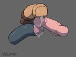 animal_genitalia animal_penis animated anthro bodily_fluids equine_genitalia equine_penis foreskin frottage genital_fluids genitals group humanoid_genitalia humanoid_penis knot knotted_penis lube male penile penis penises_touching precum sex trio veuper 