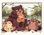 2026 3_toes 4_fingers ambiguous_feral ambiguous_gender beaver beaver_tail bodily_fluids brown_body brown_claws brown_ears brown_fur brown_paws brown_tail buckteeth carrying_another claws closed_smile cloud countershading day digital_media_(artwork) disney ellen_(hoppers) eyes_closed feet feral fingers fur green_body green_tail group hi_res hoppers_(disney) king_george_(hoppers) lemonnere lizard loaf_(hoppers) mabel_tanaka male mammal mouth_closed mouth_hold narrowed_eyes nature_background on_hind_legs open_mouth open_smile outside pawpads pixar plant pond quadruped reptile rodent scalie sitting size_difference sky smile sweat tail tan_body tan_countershading tan_fur teeth toes tom_(hoppers) tree whiskers