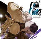 abs anthro avian bandaged_wrist beak biceps big_muscles big_pecs bird black_clothing black_underwear bulge calf_muscles chicken clothing english_text feathers feet fighting_ring flexing flexing_bicep flexing_both_biceps galliform goshee248 hi_res male monochrome muscular muscular_anthro muscular_male navel nipples open_beak open_mouth pecs phasianid phoenix_(goshee248) pose quads solo tail tail_feathers talons text toes tongue tongue_out underwear white_body white_feathers wrestler