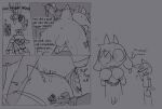 anthro anthro_on_anthro anthro_penetrated anthro_penetrating anthro_penetrating_anthro anus bovid bravobunny butt caprine chain comic dialogue duo english_text facepalm forced genitals goat greyscale hi_res humanoid_genitalia humanoid_penis male male/male male_penetrated male_penetrating male_penetrating_male mammal monochrome penetration penis rape sex text