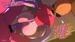  1boy 1girl anal animated animated_gif ass ass_focus ass_ripple bandana black_hair bouncing_ass colored_skin d-art doggystyle dragon_ball dragon_ball_gt english_text grabbing_another's_ass groping hetero looping_animation orange_bandana pan_(dragon_ball) penis purple_skin sex sex_from_behind shirt short_hair uncensored 