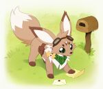 2026 ambiguous_gender aseethe countershade_torso countershading digital_drawing_(artwork) digital_media_(artwork) eevee eyewear feet feral front_view fur generation_1_pokemon goggles hair nintendo open_mouth outside pokemon pokemon_(species) solo standing tail toes tongue