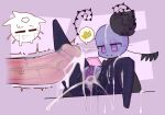 2026 after_sex ambiguous_species anus big_penis black_clothing black_fishnets black_flower black_leggings black_legwear bodily_fluids butt clitoral_hood clothing cum cum_drip cum_explosion cum_in_vagina cum_inside cum_on_anus cum_on_butt cum_on_face cum_on_ground cum_on_penis cum_on_self cum_string defunctumbra dripping duo eyeshadow felid feline female fishnet_clothing fishnet_legwear flower flower_on_head front_view gaping gaping_vagina genital_fluids genitals huge_penis inner_labia leaking_precum leggings legwear lying makeup male mammal on_back open_mouth penis pink_penis plant precum purple_anus purple_background purple_body purple_eyes purple_eyeshadow purple_inner_labia purple_skin purple_tongue purple_vulva simple_background thought_bubble tongue tremble_lines tremble_spikes vein veiny_penis vulva whiskers