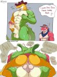 abs absurd_res alligatorid anthro anus balls biceps blush bodily_fluids butt candy chad_(tadc) clothing comic crocodile crocodilian cum dap1h dessert duo english_text erection food food_creature from_front_position genital_fluids genitals glitch_productions gummigoo_(tadc) gummy_(food) gummy_creature hat headgear headwear hi_res living_candy lying male male/male male_penetrated male_penetrating masturbation missionary_position muscular muscular_anthro muscular_male navel nipples nude on_back open_mouth pecs penetration penis rear_view reptile scalie sex size_difference speech_bubble tail text the_amazing_digital_circus vein veiny_penis
