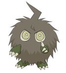 3_fingers 3_toes ahoge alternate_species brown_body claws crossover danganronpa danganronpa_2 duel_monster eye_symbol feet finger_claws fingers gesture hair hajime_hinata hand_gesture hi_res june777th kuriboh male mouthless pointing pupils shaded simple_background solo spike_chunsoft tan_eyes toe_claws toes white_background white_pupils yu-gi-oh!
