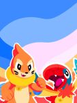  2025 3_toes aerial_explorer_archen archen badge black_nose blue_background blue_body blue_feathers buizel chest_tuft duo feathers feet feral fossil_pokemon fulgito_ast fur generation_4_pokemon generation_5_pokemon hi_res male marine_explorer_buizel nintendo open_mouth orange_body orange_fur pink_tongue pokemon pokemon_(species) pokemon_mystery_dungeon red_body red_feathers red_skin simple_background spike_chunsoft teeth toes tongue tuft yellow_body yellow_feathers 