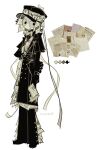  1other black_coat black_gloves black_hat black_pants black_shoes bomal1215 clock_hat_ornament closed_mouth coat collared_shirt full_body gloves hat hat_ornament newspaper original pants shirt shoes smile solo white_shirt 