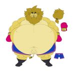 2026 accessory anthro belly big_belly boots bottomwear boxing boxing_gloves bracelet clothing felid footwear front_view fur furgonomics gloves handwear hi_res huge_belly jewelry lion looking_at_viewer male mammal mane model_sheet morbidly_obese morbidly_obese_anthro morbidly_obese_male musclegut muscular muscular_arms muscular_thighs navel obese obese_anthro obese_male open_mouth overweight overweight_anthro overweight_male pantherine rando_(reagan700) reagan700 shoes shorts solo spiked_bracelet spikes sport standing tail tail_accessory tail_bracelet tail_jewelry tail_tuft tuft whiskers