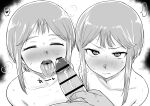  ... 1boy 2girls absurdres bar_censor blush censored closed_eyes closed_mouth collarbone commentary_request elpeo_puru erection greyscale gundam gundam_zz heart highres kaiman_garupan looking_at_viewer monochrome multiple_girls nose_blush open_mouth penis pov pov_crotch puru_two short_hair siblings spoken_ellipsis spoken_heart steaming_body sweat tongue tongue_out twins v-shaped_eyebrows white_background 
