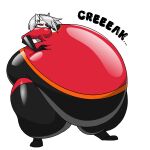1:1 2026 alpha_channel anthro belly belly_inflation big_breasts bodysuit breasts canid canid_demon canine clothing demon disney elastic english_text female helen_parr hellaverse hellhound helluva_boss huge_breasts inflation latex latex_bodysuit latex_clothing latex_skinsuit loona_(helluva_boss) mammal mythological_canine mythological_creature mythology pixar simple_background skinsuit solo sound_effects text the_incredibles themadastronaut tight_clothing transparent_background wide_hips