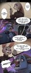 absurd_res acupa anthro buffalo chief_bogo clothing comic comic_panel disney female group hi_res judy_hopps lagomorph leporid male mammal police police_uniform rabbit silgiriya_mantsugosi speech_bubble suid suine sus_(pig) text uniform wild_boar zootopia