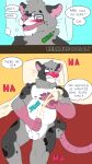absurd_res anthro balls bedroom belly bodily_fluids caught caught_in_the_act caught_masturbating caught_while_cumming comic cum ejaculation embarrassed exposed genital_fluids genitals hi_res humiliation male mammal masturbation murid murine nude penis rat remmus_cobalt rodent solo