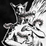 alpaca arthropod black_and_white camelid centipede g_jamez hi_res humanoid jameslewis male mammal monochrome myriapod solo vent_art