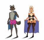  animated anthro balls big_breasts blush boxers_(clothing) breasts bulge canid canine canis clothed clothing crossdressing crossgender curvy_figure diane_foxington dracojeff dreamworks duo female flaccid footwear fox ftm_crossgender ftm_transformation gender_transformation genitals lingerie male mammal mr._wolf_(the_bad_guys) mtf_crossgender mtf_transformation muscular muscular_male nipples nude pecs penis pussy shoes surprise the_bad_guys thick_thighs towel transformation underwear voluptuous wide_hips wolf 