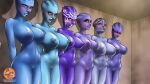  2020 absurd_res alien alien_humanoid alternate_version_at_source aria_t&#039;loak asari big_breasts blue_body blue_skin blush breasts female genitals group hi_res humanoid looking_at_viewer mass_effect matriarch_aethyta matriarch_benezia nipples not_furry nude nude_female nude_humanoid purple_body purple_skin pussy samara sha&#039;ira socarter tevos video_games 