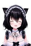  animal_ears apron black_apron black_hair cat_ears cat_girl copyright_request happy heterochromia maid_apron non-web_source smile solo_focus venusforger virtual_youtuber young 
