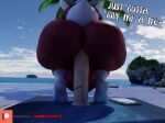  3d_(artwork) anal anal_masturbation anal_penetration anthro backsack balls beach big_butt butt camseven casual_nudity chip_(sonic) digital_media_(artwork) dildo dildo_in_ass dildo_insertion english_text eyewear folding_chair fur genitals girly hair hi_res male mammal masturbation outside penetration phone red_body red_fur seaside sega sex_toy sex_toy_in_ass sex_toy_insertion solo sonic_the_hedgehog_(series) sonic_unleashed sunglasses teapot_(body_type) text thick_thighs unknown_species watermark white_hair wide_hips wings 