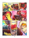  2022 absurd_res allan_(zourik) anthro anthro_on_anthro anthrofied arcanine balls baseball_cap beard biceps big_balls big_eyes big_muscles big_penis blep blush bodily_fluids brother brothers bryan_(zourik) chris_(zourik) claws clothed clothed/nude clothing comic dialogue drooling dylan_(zourik) english_text eyebrows eyewear facial_hair father father_and_child father_and_son flaccid flustered fur generation_1_pokemon generation_4_pokemon generation_7_pokemon genitals glasses group hair hand_on_chest hand_on_pecs hand_on_penis hat headgear headwear hi_res humanoid_genitalia humanoid_penis humor incineroar legendary_pokemon leo_(zourik) looking_at_genitalia looking_at_penis luxray male male/male mane michael_(zourik) motion_lines multiple_scenes muscle_worship muscular nintendo nipples nude open_mouth open_smile parent parent_and_child pec_grasp pecs penis pokemon pokemon_(species) saliva shirt sibling smile son sparkles standing sweat tank_top teeth text tongue tongue_out topwear tuft video_games wide_eyed zeraora zourik 