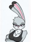  animated anthro big_breasts breasts clothing disney female judy_hopps licking licking_lips pace-maker purple_eyes shirt solo tank_top tongue tongue_out topwear zootopia 