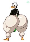  anatid anseriform anthro avian big_butt bird bobthetanuki butt clothing disney donald_duck duck ducktales ducktales_(2017) girly male thick_thighs thong toony underwear wide_hips 