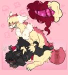  &lt;3 anal anal_penetration back_fur black_ears black_tail breath clawed_feet claws claws_out clenched_teeth duo eeveelution eyes_closed fan_character feral from_behind_position fur generation_2_pokemon generation_6_pokemon genitals happy happy_sex male male/male nintendo panting pawpads penetration penis pink_background pokemon pokemon_(species) purple_pawpads purple_penis red_tail sex simple_background speech_bubble sylveon t4t_fur teeth text toe_claws tongue tongue_out typhlosion video_games white_ears yellow_body yellow_fur 