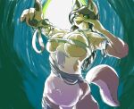  2022 3_fingers absurd_res anthro areola barely_visible_nipples belly big_areola big_belly big_breasts breasts canid canine canis chest_tuft clawed_fingers clothed clothing deep_navel digital_media_(artwork) dingo female fingers full_moon fur gravy_(rimscrummy) green_eyes hair half-length_portrait halloween hi_res holding_leash holding_object holidays inner_ear_fluff leash light long_hair looking_at_viewer making_faces mammal moon moonlight multicolored_body multicolored_fur mummy_costume muscular muscular_female navel neck_tuft nipples outside pawpads portrait purple_hair raised_arm rimscrummy shaded simple_background simple_shading skimpy smile smiling_at_viewer solo tan_body tan_fur thick_thighs tongue tongue_out touching_face tuft two_tone_body two_tone_fur wide_hips 