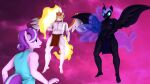  16:9 3d_(artwork) 4k abs absurd_res anthro anthrofied armor blue_eyes blue_hair bottomwear clothing crossgender daybreaker_(mlp) digital_media_(artwork) equid equine ethereal_hair ethereal_tail feet friendship_is_magic ftm_crossgender hair hasbro headgear helmet hi_res horn humanoid_feet loincloth male mammal my_little_pony nightmare_moon_(mlp) orange_sclera pupils slit_pupils sparkles spread_wings starlight_glimmer_(mlp) unicorn unie widescreen winged_unicorn wings yellow_eyes 