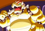  2022 4_fingers anthro belly biped bowser fingers humanoid_hands keke_(artist) koopa male mario_bros nintendo overweight overweight_male scalie solo video_games 