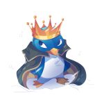  anthro avian beak bird cape clothing crown frown hi_res king_penguin_(smbm) male mario_bros multicolored_body nintendo penguin penguin_(mario) playcenter solo the_super_mario_bros_movie two_tone_body video_games 