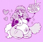  &lt;3 2022 anthro bandage belly_blush big_breasts blush body_blush breasts canid canine canis collar digital_media_(artwork) domestic_dog ear_piercing facial_piercing female fur good_girl hair hi_res kneeling leash long_hair mammal monotone_hair multicolored_body multicolored_fur nose_piercing nose_ring offscreen_character piercing possumbones pregnant ring_piercing simple_background solo sparkles spiked_collar spikes thick_thighs two_tone_body two_tone_fur wide_hips 