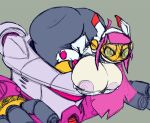  big_breasts big_butt blue_eyes breasts butt clothed clothing female hair hi_res humanoid imric1251 kirby:_planet_robobot kirby_(series) machine mouthless nintendo nipples pink_hair pink_nipples robot solo susie_(kirby) video_games visible_nipples visor 