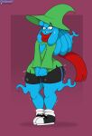  absurd_res blue_body clothed clothing deltarune footwear girly hat headgear headwear hi_res humanoid male not_furry ralsei shoes thetyrant thick_thighs ty_(thetyrant) undertale_(series) video_games witch_hat 