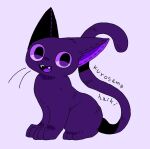  animal_ears cat cat_ears cat_tail furry kurosame_haiki open_mouth original purple_eyes purple_fur simple_background slit_pupils tail whiskers 