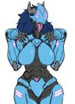 absurd_res big_breasts breasts female foot_ninja15 hi_res humanoid machine metal robot robot_humanoid solo thick_thighs tongue wide_hips 