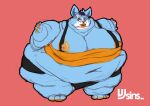  anthro blob_(disambiguation) blob_creature blobby canid canine clothing female fox hi_res hyper mammal morbidly_obese obese overweight ren&eacute;e_(azelsus_) solo vjsins wardrobe_malfunction 